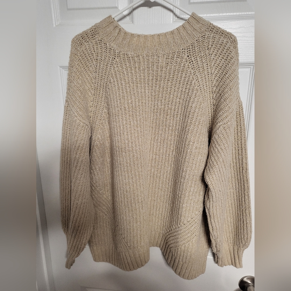 Old Navy Women's Beige Cowl Neck Sweater